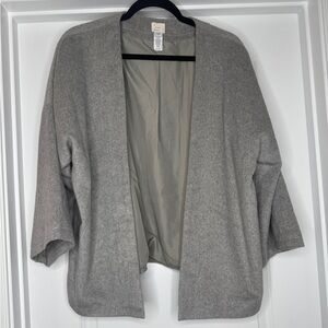 A New Day Gray Wool Blend Open Front Blazer Jacket, OSFM